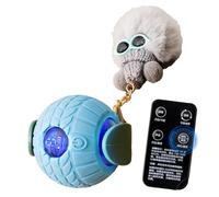 Genérico Dog Toy Ball - 4 Inch Interactive Pet Ball | Smart Electric Cat and Dog Toy Bal - Automatic Moving Toys with Plush Doll For Boredom Relief Indoor Exercise Green Blue Pink