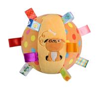 Genérico Dog Toy Ball, Squeaky Plush Ball, Interactive Dog Tug Toy, 15cm/6in with Bell Rope Dog Toy, Soft Chew Toy for Puppies, Perfect for Tug of War and Pet Playtime Short Plush
