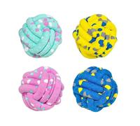 Genérico Dog Toy Balls - 4Pieces Bite-Resistant Floating Pet Game, Fetch Balls For Dogs, Durable Rubber Squeaker | High Bounce Launching Playthings For Training Exercise Mental Stimulation
