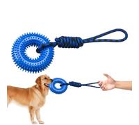 Genérico Dog Toy Rope, Spiky Ring for Chewers, Aggressive Chew Indestructible Dog Toy with Rope, 17.72x5.12 Inches Ideal for Puppy Teething, Boredom Relief, and Mental Stimulation