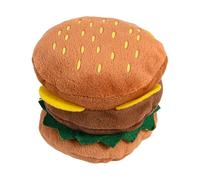 Genérico Dog Toys - 9x9x8.5cm Plush | Hamburger Shape Squeaky Chew Toy | Puppy Teething Toys | Bite Resistant Plush Chew Toy For Small Medium Dogs Training Indoor Outdoor Play Use