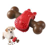 Genérico Dog Toys Aggressive Chewers, Durable Bone Teether Chew Toy, 5,71 x 3,54 x 1,97 pulgadas, diseño largo, interactivo Teething Play, Refillable Treat Dispenser, for Enrichment