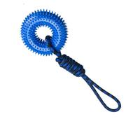 Genérico Dog Toys Squeaky, Spiky Chew Ring, Tough Rope Teething Toy, Indestructible Design, Interactive Boredom Relief for Puppy, Aggressive Chewers, Mental Stimulation, 17.72x5.12 Inches
