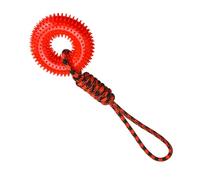 Genérico Dog Toys Squeaky, Spiky Chew Ring, Tough Rope Teething Toy, Indestructible Design, Interactive Boredom Relief for Puppy, Aggressive Chewers, Mental Stimulation, 17.72x5.12 Inches