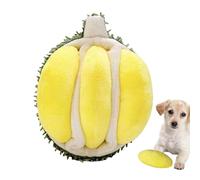 Genérico Dog Toys with Squeaker, Durian Sounding Figurine for Dogs, Interactive Plush Dogs Squeak Game, Squeaker Toy for Aggressive Chewers, 6.3x5.12x3.15 Inches, Yellow
