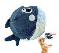 Genérico Dog Toys with Squeaker, Interactive Puppy Chew Toys, 4.53x3.74x3.74 Inches, Soft Plush Frog Shark Dog Toy, Pet Supplies for Indoor Playing, Chewing, and Self-Entertaining