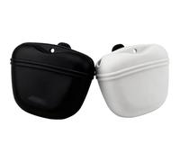 Genérico Dog Treat Bag - Portable 2 Pieces Silicone Magnetic Closure Container - Puppy Treat Pouch | for Travel Outdoor Car Hiking Training Puppy Camping Home Park Garden Apartment