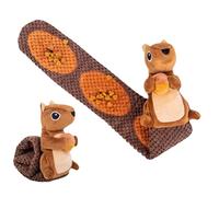 Genérico Dog Treat Dispenser, Squirrel Shaped Squeaker, Foraging Rubber Mat, Puppy Play Accessory with Sturdy Design for Medium Large Breeds Backyard Living Room Park Balcony Travel Daily Training