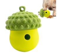 Genérico Dog Treat Dispenser Toy - Acorn Food Ball | Silicone | Teeth Cleaning Slots, Slow Feeder Design, Dishwasher Safe Rubber, Tear Resistant, for Puppy & Adult Breeds Training