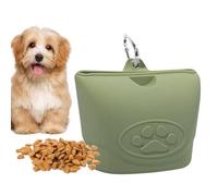 Genérico Dog Treat Pouch, Silicone Snack Bag, 4.45x3.74x2.36in Waist Clip Storage Organizer, Portable Odor-Resistant Design, Waterproof and Easy Clean for Pet Walking, Hiking, Training