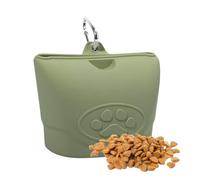 Genérico Dog Treat Pouch, Waist Treat Bag, Silicone Leak-Proof Snack Organizer for Pets, Odor-Resistant Portable Dispenser for Dog Walking, Hiking, and Training, Hands- Fanny Pack, 11.3x9.5x6cm