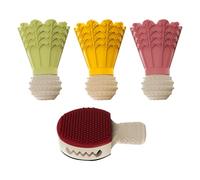 Genérico Dog Treat Toy - Badminton Shape Fun Bouncing Feeder with Bell, Puppy Chew Toys, For Travel Pool Park Yard Bedroom Garden Indoor Outdoor Family Time