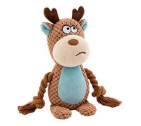 Genérico Dog Tug Toy Plush - Interactive Chew Play for Small Medium Pets | Polyester Cotton Stuffed Animal with Rope, Squeaky Rope Teeth Cleaning Training Toy for Indoor Outdoor