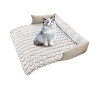 Genérico Dogs Cooling Mat, Couch Cover Blanket, Breathable Pet Cushion, Comfortable Non-Slip Pad for Indoor Cage Car House Cave Kitten Puppy Cat and Resting Area Use, Gray, Coffee
