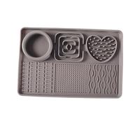 Genérico Dogs Lick matss, Silicone Food Mat, 11.81x7.87 Inches, Non-Slip Slow Feeder Bowl, Interactive Puzzle Toy for Mental Stimulation, Sensory Enrichment, Boredom Relief, Gray/Green/Pink