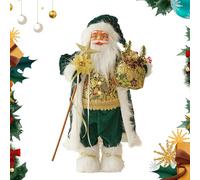 Generico Doll, Santaa Claus, Santa Dol, Creative Green Clothes, Holding Bag Doll Standing Statue Ornaments Home Living Room Bedroom Christmas Theme Atmosphere Decoration