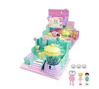 Genérico Dollhoúse Miniature - 7.48 Inches Mini Dollhoúse Playset | Pretend Play Building Playset Toys - Miniature House Build It Yourself for Adults, Colourful Surprise Castle Kit with Figures Keys