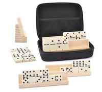 Genérico Domino Games Set, Traditional Vintage Dominoes, 8.66x7.09x2.36 Inch Portable & Social Skills, Complete Classic Game for Friends, Family, Dormitory, Picnics, Nights, and Outdoor Fun