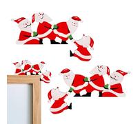 Genérico Door Corner Decor - Wooden Christmas Frame Decoration Set, Santa Claus Reindeer Penguin Sign, Holiday Door Trim Ornament, Festive Entryway Wall Accent for Home, 8.86x6.1 Inches