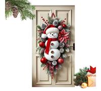Genérico Door Decoration - Bannière De Porte De Noël Grand Format | Décoration Murale Festive En Tissu Polyester, Ornement Suspendu Intérieur/Extérieur Pour Maison, Salon, Bureau Ou Restaurant