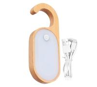 Genérico Door Knob Light, Led Message Board, Motion Sensor Lamp, 5.94x2.36x0.55 Inches, Rechargeable Wooden Design with Soft Glow, Ideal for Bedroom Use by Kids Adults Hallways Nurseries