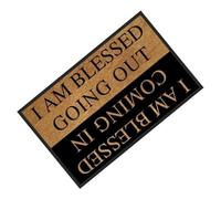 Genérico Door Mat - 31.5 Inch Welcome Mat | Polyester Entrance Mats - Heavy Duty Greeting Front Door mats Dirt Trapping Entrance Rug for Porch Patio Kitchen Apartment Entry Use