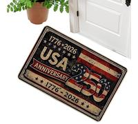 Genérico Door Mat - 31.5x19.69 Inches 250th-Theme Non Slip Fade Resistant Rugs Portable Indoor Door Mat | For Home Living Room Kitchen Garages Basements Apartments Workplaces