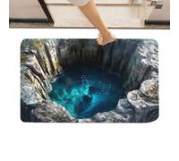 Genérico Door Mat - 3D Illusion Rug | Cool Hole Optical Carpet Non-Slip | Fun Indoor Doormat | Halloween & Home Decor | Crystal Velvet 2D Flat Design with 3D Effect