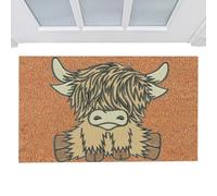 Genérico Door Mat - Ĥighland Cow Doormat Rug 40x60cm | Soft Absorbent Non Slip Polyester Floor Mat | Quick Dry Bathroom Kitchen Bedroom Entrance Rug Farmhouse Home Decor Carpet Gift