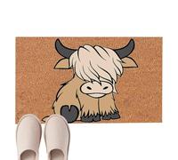 Genérico Door Mat - Ĥighland Cow Doormat Rug 40x60cm | Soft Absorbent Non Slip Polyester Floor Mat | Quick Dry Bathroom Kitchen Bedroom Entrance Rug Farmhouse Home Decor Carpet Gift