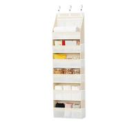 Genérico Door Storage Organizer - 6 Tier Hanging Rack with Hooks, Vertical Space Saving Storage System | Behind Door Organizer for Closet, Bathroom, Dorm, Nursery, Kitchen, Laundry, Bedroom Use