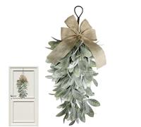 Generico Door Wreath - PP, 23,6 x 15,7 x 3,14 in Spring Swag Teardrop Design | Artificial Greenery Rustic Decor, Front Door Wreath for Porch, Patio, Garden, Yard, Apartment, Farmhouse, Easter