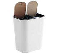 Genérico Dos cámaras de basura de la cámaras | Lata de tablero con dos compartimentos, 18L Botón de desechos de Botón Actuación para la sala de estar en el hogar de Garaje de