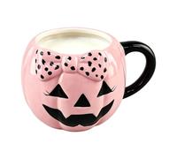 Genérico Dot Bow Design Autumn Ceramic Mug - Cute Thanksgiving Tea Cup