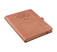 Genérico Dotted Journal - Retro Leather Hardcover Diary, Premium Leather Journal Notebook for Planning Writing Note-Taking Tracking, Durable Classic Notebook for School Work Office Business Trip