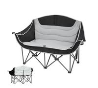 Genérico Double Camp Chair - Portátil plegable resistente al aire libre Stool, Seating for Camping, Picnic, Stadium, Béisbol, Fútbol, Golf, RV | Family Party BBQ Lake Park Backyard Chair