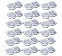 Generico Double Compartment Snack Containers, 30x Small Snack Cups with Lids, 5.51x3.35x0.98 Inches Leakproof Clear Portable Condiment Storage, Snacks Cups for Meal Prep