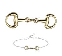 Genérico Double D-Ring Snaffle Bit - Alloy Equestrian for Adorning | Zinc with Polished Coating & Twin Circular Loops for Loafers, Moccasins, Footwear and Pump Customization