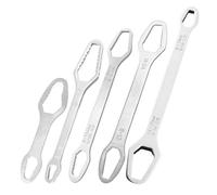 Genérico Double-Ended Spanner, Self-Tightening Wrench, 10.63 Inches Tool with Slim Build, Steel Multi-Function Hardware, Versatile Gear with Black Style, Garage Equipment for Bolts Bike