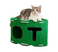 Genérico Double-Entry Pet Cave Nest - Semi-Enclosed Felt Cat House for Apartment | Foldable All-Season Thermal Hideaway Bed for Indoor Outdoor Use, Living Room, Travel and Camping