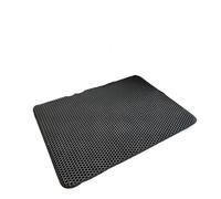 Genérico Double Layer Cat Litter Mat Waterproof Toilet Rug Tray Sandboxes For Carpet Accessories(Black B,40X50CM)