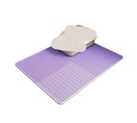 Genérico Double Layer Cat Litter Mat Waterproof Toilet Rug Tray Sandboxes For Carpet Accessories(Purple,30X45CM)