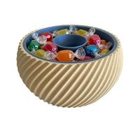 Genérico Double Layer Nut Serving Container With Storage | Snack Holder With Lid, Party Tableware With Practical Style, Multi Purpose Bowl For Serving Nuts And Snacks On Table Or Outdoor Picnic