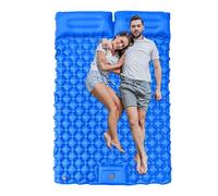 Genérico Double Sleeping Pad, Camping Air Bed with Built-In Pillow, 190x120x5cm/74.8x47.24x1.97 Inches Compact Inflatable Design, Lightweight and Foldable for Hiking Trekking Outdoor Travel