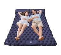 Genérico Double Sleeping Pad Inflatable Mat with Built-In Pillows, Lightweight Hiking Mattress, Compact Air Mattress, Camping Gear for Couples, Outdoor Tent Travel Trekking, 74.8x47.24x1.97 Inches