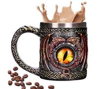 Genérico Dragon Beer Mug - Vintage Double Wall Stainless Steel Cup