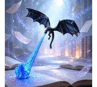 Genérico Dragon Bookshelf Nook Light, Fire Breathing Dragon Book Nook (#4,9.8 * 11.4in)
