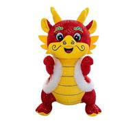 Genérico Dragón Chino - Peluche | Peluche De Dragón | Mascota del Año del Dragóen | Juguete Coleccionable Suave para Reuniones Anuales, Decoración, Exhibición Cultural Y Juego Imaginativo Diario