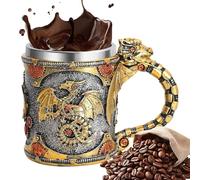 Genérico Dragon Coffee Mug, 400ml Renaissance Stein, Steampunk Sculpted Cup Coffee, Whiskey, Beer, Gothic Desk Decor, Party Gift for Friends, Camping, Halloween Shelf Display