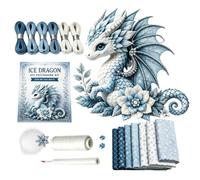 Genérico Dragon DIY Sewing Kit - 3D Handmade Dragon Craft Kit With Pre-Cut Fabric & Accessories | Sew Your Own Animal Plush Project | For Teens, Adults, Beginners, Home Decor & Creative Crafting